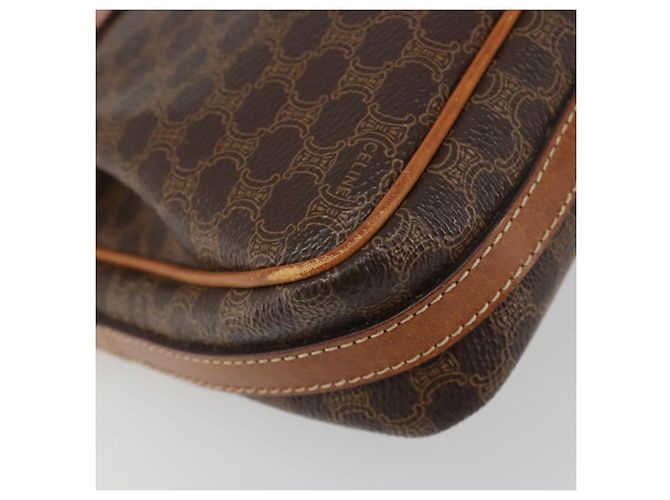 Céline Borsa a tracolla CELINE Macadam Canvas PVC Pelle Marrone Oro Aut 187817 D'oro - vista 16