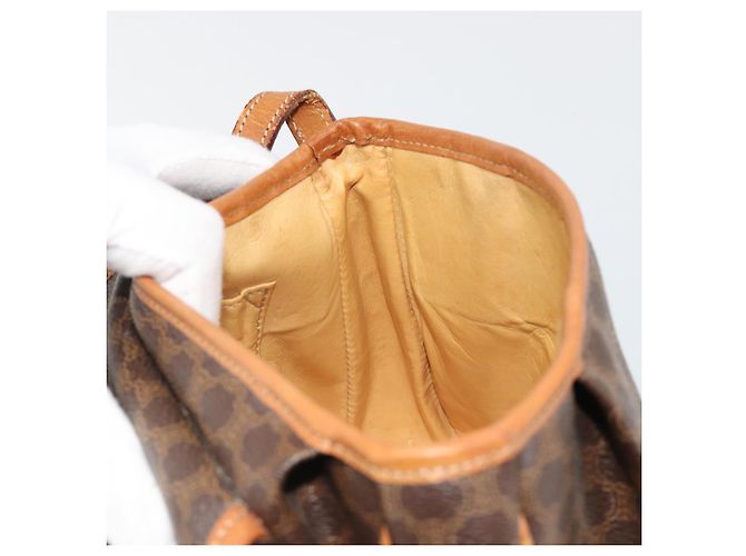 Céline Borsa a tracolla CELINE Macadam Canvas PVC Pelle Marrone Oro Aut 187817 D'oro - vista 19