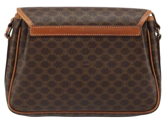Céline Borsa a tracolla CELINE Macadam Canvas PVC Pelle Marrone Oro Aut 187817 D'oro - vista 2