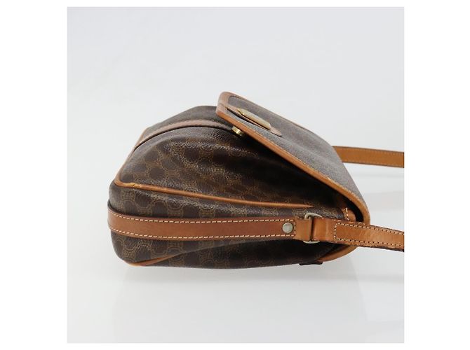 Céline Borsa a tracolla CELINE Macadam Canvas PVC Pelle Marrone Oro Aut 187817 D'oro - vista 3