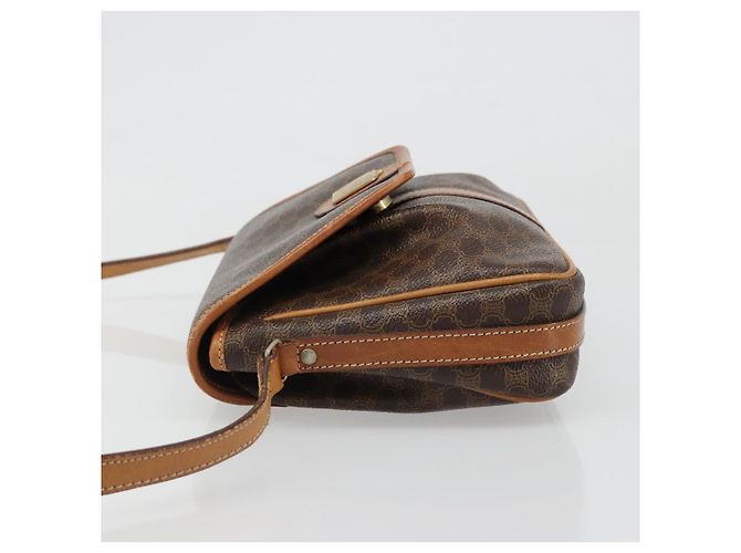 Céline Borsa a tracolla CELINE Macadam Canvas PVC Pelle Marrone Oro Aut 187817 D'oro - vista 4