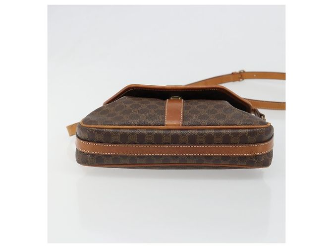 Céline Borsa a tracolla CELINE Macadam Canvas PVC Pelle Marrone Oro Aut 187817 D'oro - vista 5