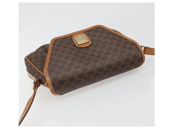 Céline Borsa a tracolla CELINE Macadam Canvas PVC Pelle Marrone Oro Aut 187817 D'oro - vista 6