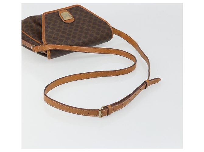 Céline Borsa a tracolla CELINE Macadam Canvas PVC Pelle Marrone Oro Aut 187817 D'oro - vista 7