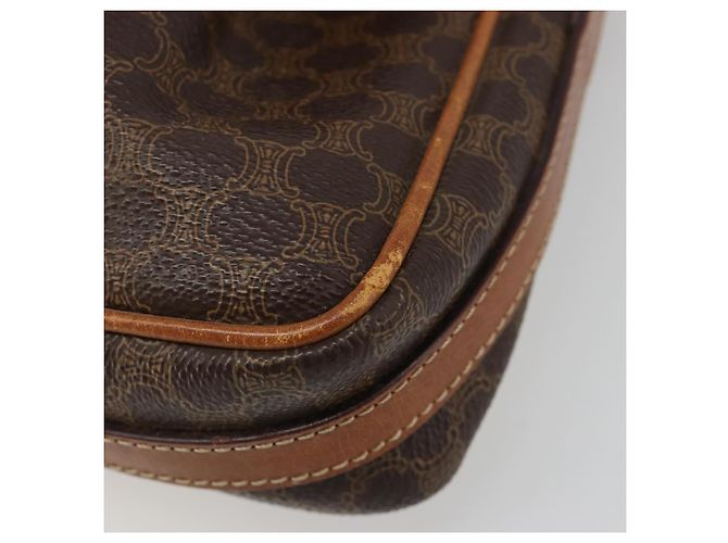 Céline Borsa a tracolla CELINE Macadam Canvas PVC Pelle Marrone Oro Aut 187817 D'oro - vista 9