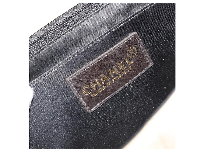 CHANEL Choco Bar Shoulder Bag Lamb Skin White Gold CC Auth yk20586 Bianco D'oro - vista 20