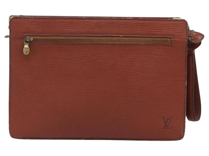 Clutch LOUIS VUITTON Epi Angian Marrone M52113 LV Auth 187442 - vista 13