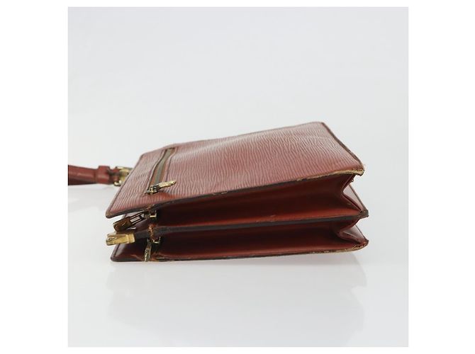 Clutch LOUIS VUITTON Epi Angian Marrone M52113 LV Auth 187442 - vista 4