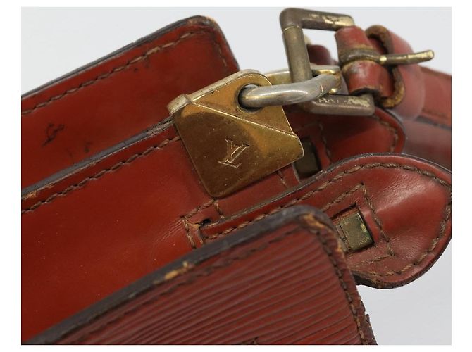 Clutch LOUIS VUITTON Epi Angian Marrone M52113 LV Auth 187442 - vista 8