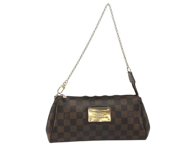 LOUIS VUITTON Borsa a spalla Damier Ebene Eva N55213 LV Auth 188452 - vista 13