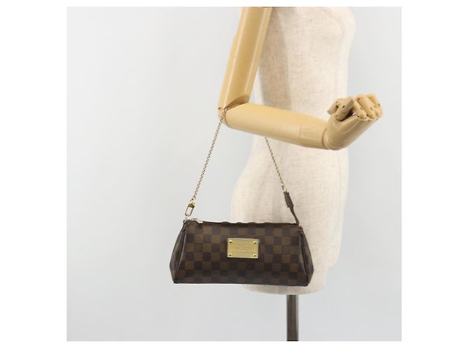 LOUIS VUITTON Borsa a spalla Damier Ebene Eva N55213 LV Auth 188452 - vista 22
