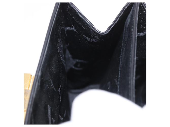 Borsa a mano Salvatore Ferragamo in pelle 2way nera oro Auth 188257 Nero D'oro - vista 23