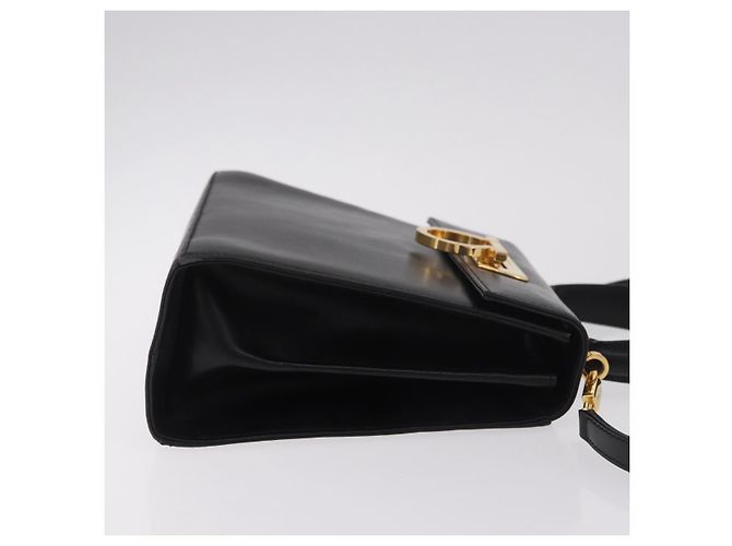 Borsa a mano Salvatore Ferragamo in pelle 2way nera oro Auth 188257 Nero D'oro - vista 4