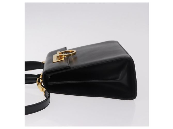 Borsa a mano Salvatore Ferragamo in pelle 2way nera oro Auth 188257 Nero D'oro - vista 5