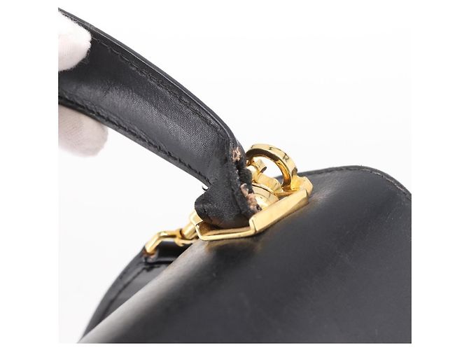 Borsa a mano Salvatore Ferragamo in pelle 2way nera oro Auth 188257 Nero D'oro - vista 8