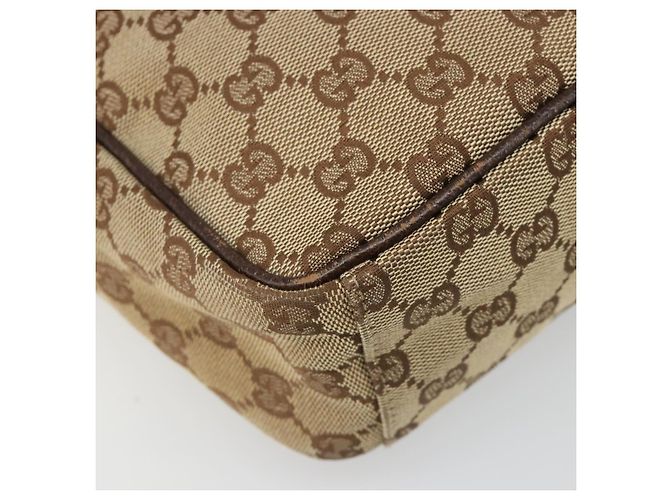 Borsa a Spalla GUCCI GG Canvas Beige Argento 122759 Auth 187751 - vista 12