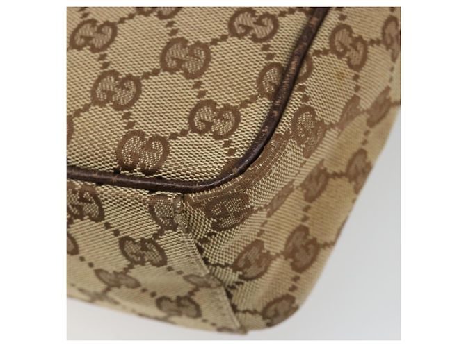 Borsa a Spalla GUCCI GG Canvas Beige Argento 122759 Auth 187751 - vista 13