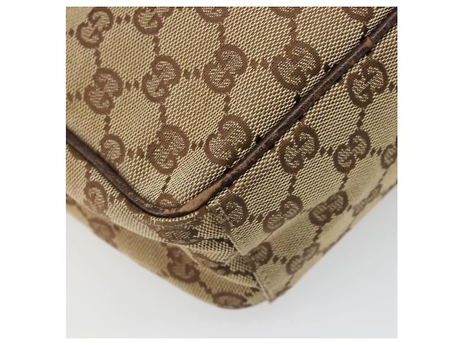 Borsa a Spalla GUCCI GG Canvas Beige Argento 122759 Auth 187751 - vista 14