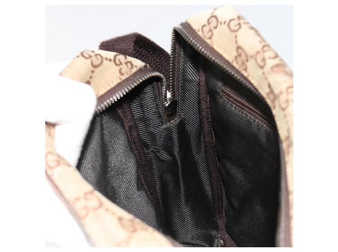 Borsa a Spalla GUCCI GG Canvas Beige Argento 122759 Auth 187751 - vista 20
