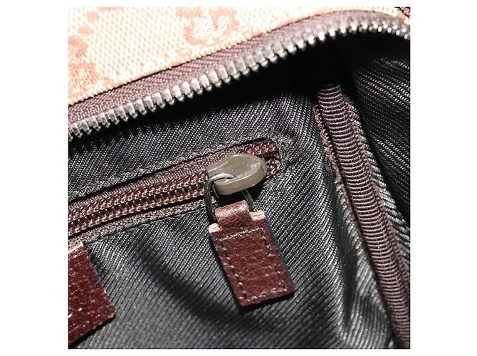 Borsa a Spalla GUCCI GG Canvas Beige Argento 122759 Auth 187751 - vista 21