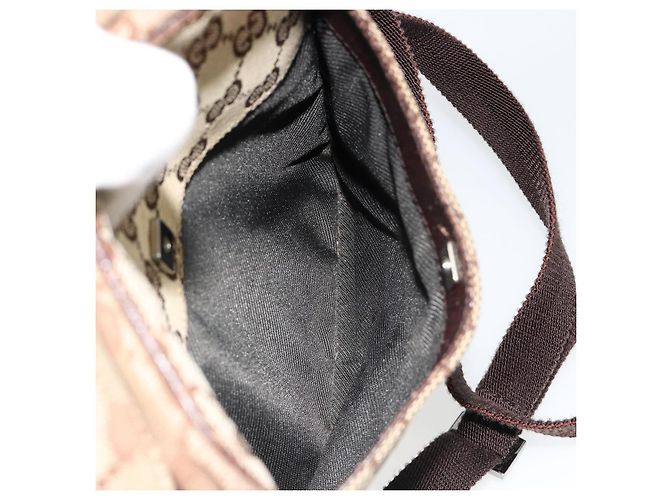 Borsa a Spalla GUCCI GG Canvas Beige Argento 122759 Auth 187751 - vista 23