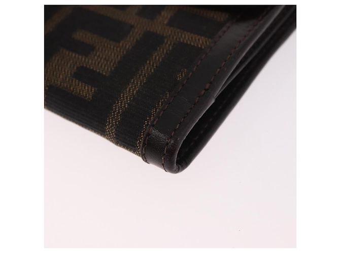 FENDI Zucca Canvas Bifold Wallet Black Brown Auth 187886V - view 16