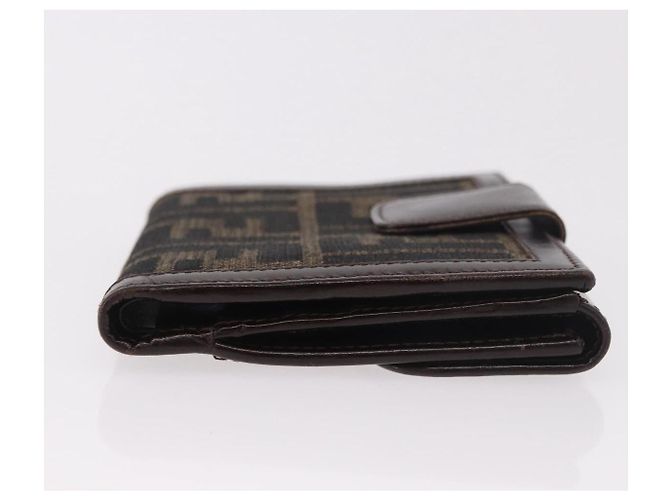 FENDI Zucca Canvas Bifold Wallet Black Brown Auth 187886V - view 3