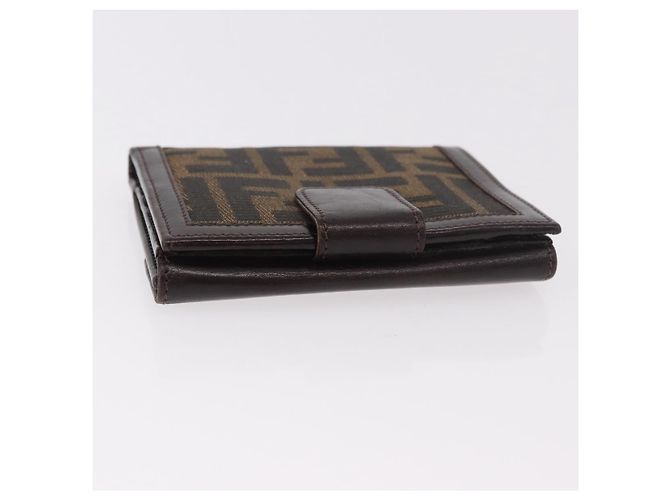FENDI Zucca Canvas Bifold Wallet Black Brown Auth 187886V - view 5