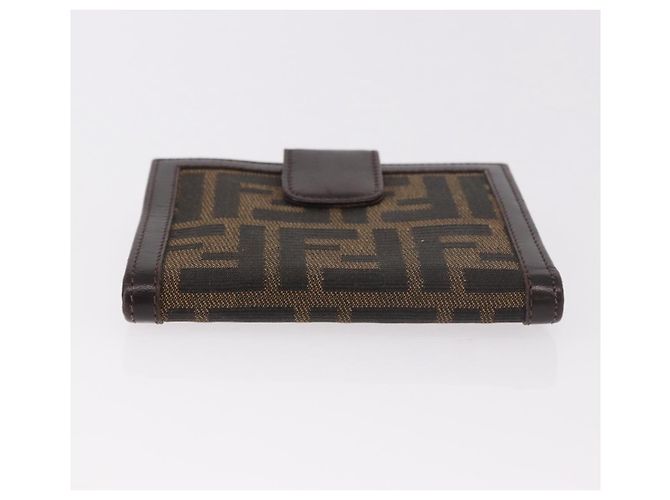 FENDI Zucca Canvas Bifold Wallet Black Brown Auth 187886V - view 6