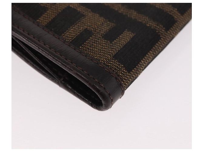 FENDI Zucca Canvas Bifold Wallet Black Brown Auth 187886V - view 7