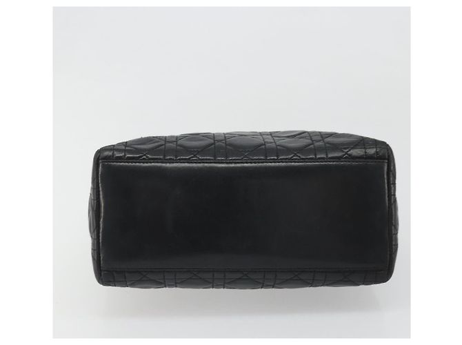 Borsa Christian Dior Canage in pelle di agnello nera e oro Auth yk20520SAV Nero D'oro - vista 9