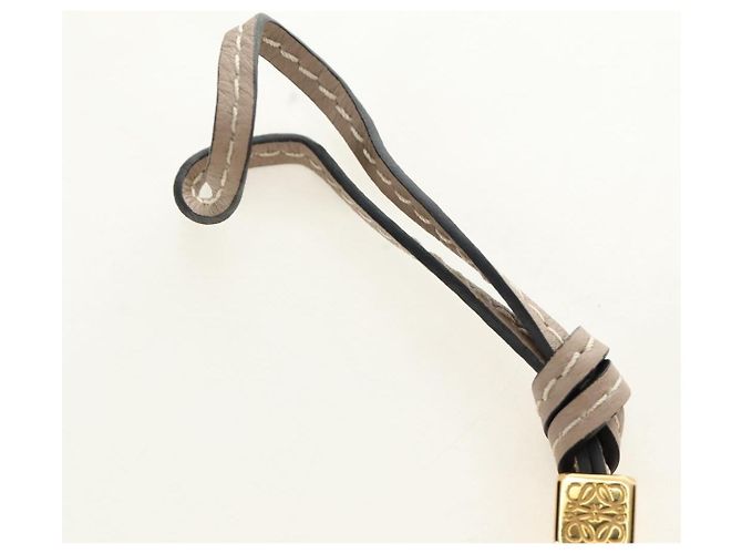 Charm per borsa LOEWE in pelle Grigio Oro Auth 187590M Marrone D'oro - vista 7