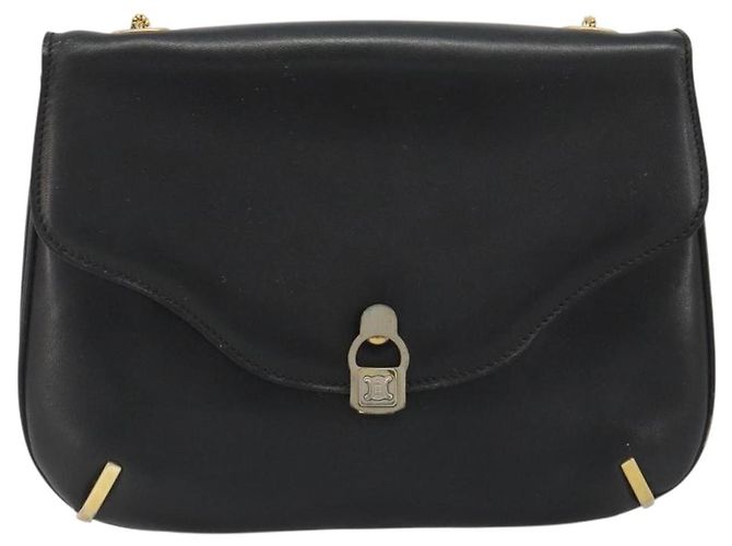 Céline Borsa a Spalla con Catena CELINE in Pelle Nera e Oro Auth 188237 Nero D'oro - vista 13
