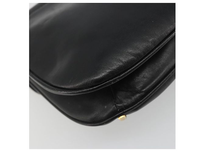 Céline Borsa a Spalla con Catena CELINE in Pelle Nera e Oro Auth 188237 Nero D'oro - vista 16