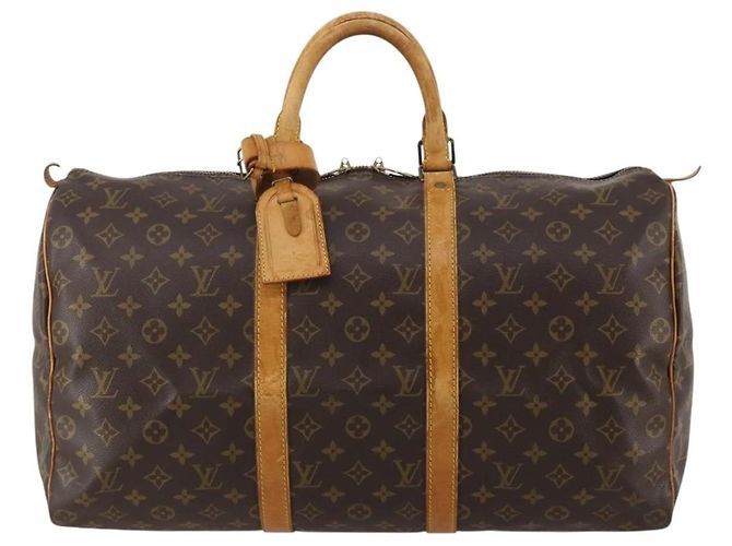 LOUIS VUITTON Monogram Keepall 50 Boston Bag M41426 LV Auth 186453 Monogramma - vista 13