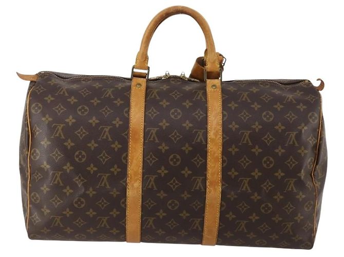 LOUIS VUITTON Monogram Keepall 50 Boston Bag M41426 LV Auth 186453 Monogramma - vista 2