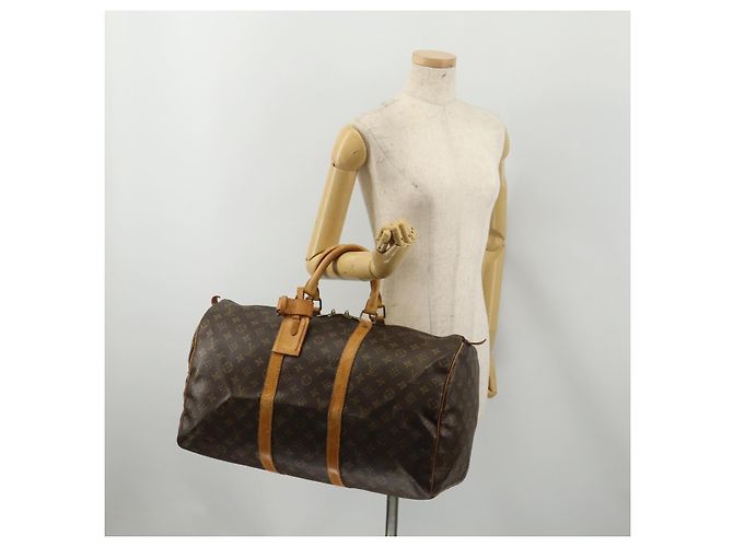 LOUIS VUITTON Monogram Keepall 50 Boston Bag M41426 LV Auth 186453 Monogramma - vista 23