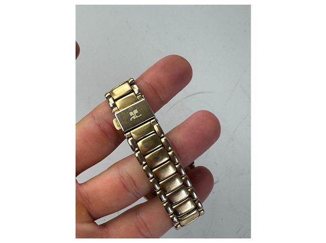 Orologio da polso vintage Courreges in acciaio inossidabile Oro Argento Metallico - vista 2