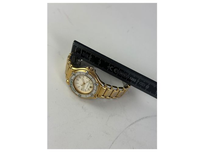 Orologio da polso vintage Courreges in acciaio inossidabile Oro Argento Metallico - vista 3