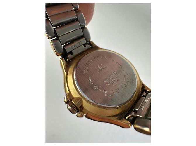 Orologio da polso vintage Courreges in acciaio inossidabile Oro Argento Metallico - vista 6