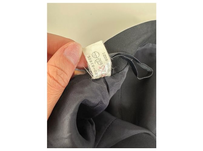 Chloé Saia vintage Chloe em mistura de lã preta L Preto - vista 10