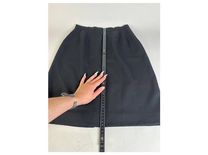 Chloé Saia vintage Chloe em mistura de lã preta L Preto - vista 6