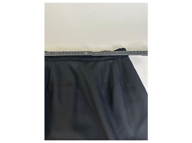 Chloé Saia vintage Chloe em mistura de lã preta L Preto - vista 7