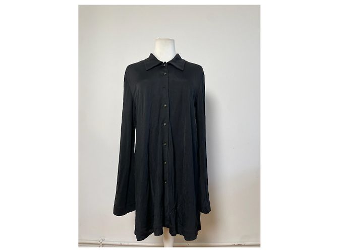 Camicia in rayon vintage con bottoni con logo Fendi nera M Nero - vista 11