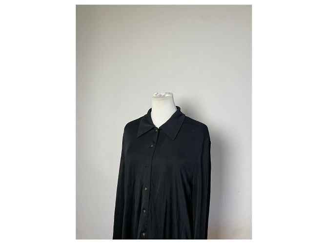 Camicia in rayon vintage con bottoni con logo Fendi nera M Nero - vista 5