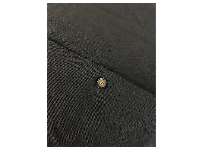 Camicia in rayon vintage con bottoni con logo Fendi nera M Nero - vista 8