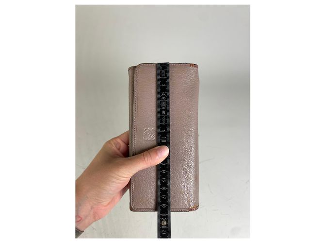 Vintage Loewe Leather Zip Wallet Pink Silver - view 6
