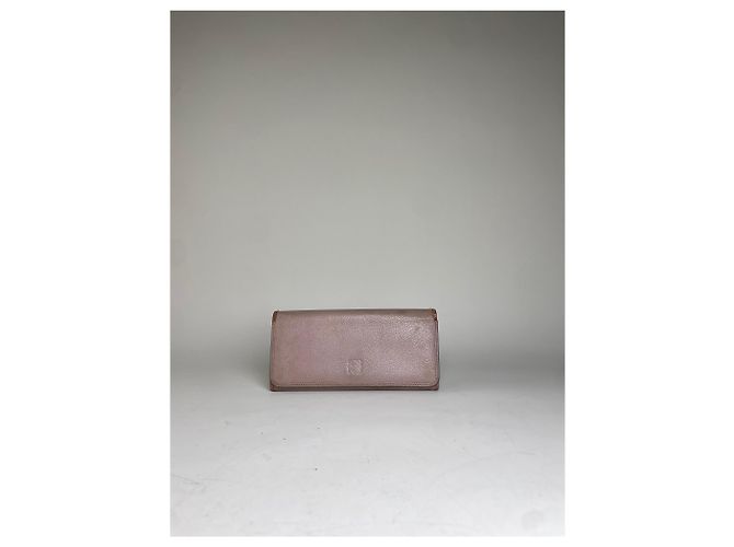 Vintage Loewe Leather Zip Wallet Pink Silver - view 9