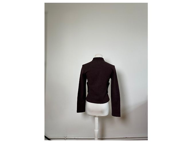 First Giacca in nylon e lana vintage Balenciaga Marrone scuro M - vista 3