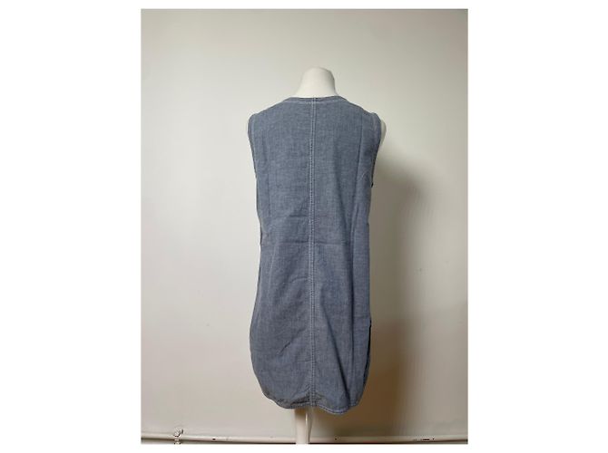 Vintage Issey Miyake Baumwoll-Tunika Hellblau M - Ansicht 11